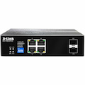 D-Link DIS-F100G DIS-F100G-6PS-E 4 Ports Ethernet Switch - Gigabit Ethernet - 10/100/1000Base-T, 1000Base-X