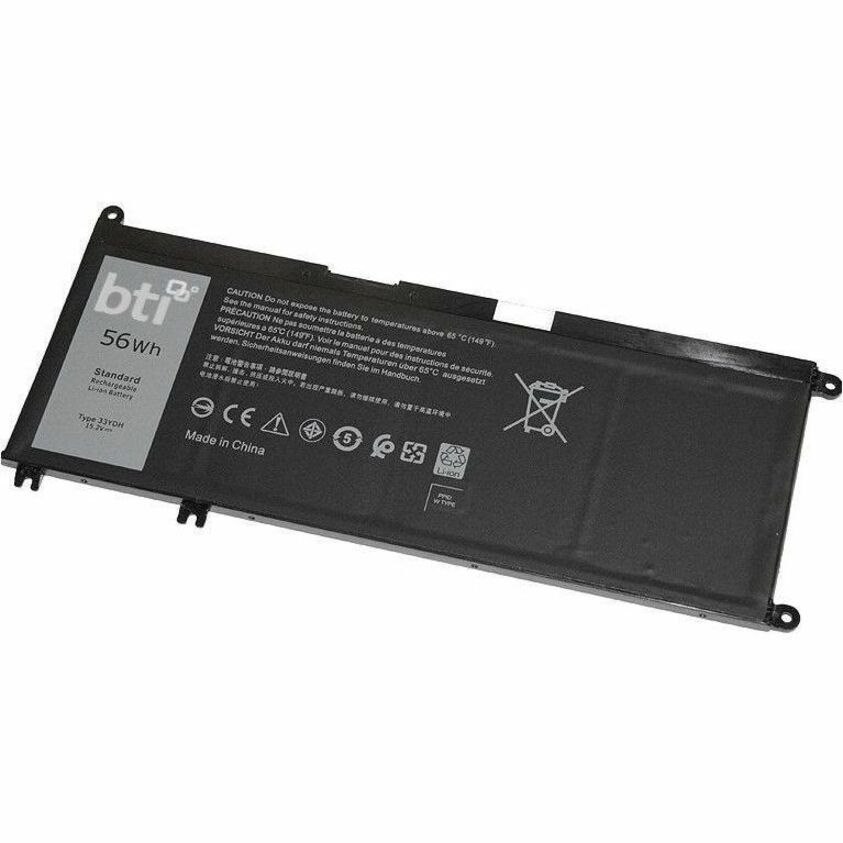 BTI 451-BCDM-BTI 15.2V 56WHR LI-ION BATTERY 033YDH, 7FHHV, 0PVHT1, 99NF2, 33YDH, PVHT1, 451-BCDM INSPIRON 17 7778, 17 7779, 7570, 7577, 7586, 7773, 7778, 7779, 7786, LATITUDE 3310, 3380, 3400, 3480, 3490, 3500, 3580, 3590, VOSTRO 7570, VOSTRO 7580