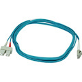 Monoprice 10Gb Fiber Optic Cable, LC/SC, Multi Mode, Duplex - 3 Meter (50/125 Type) - Aqua