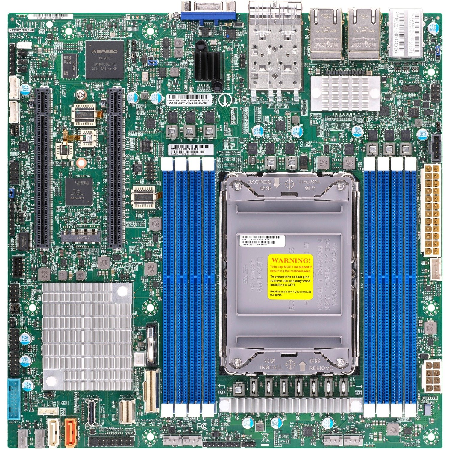 Supermicro X12SPZ-SPLN6F Workstation Motherboard - Intel C621A Chipset - Socket LGA-4189 - Intel Optane Memory Ready - Micro ATX