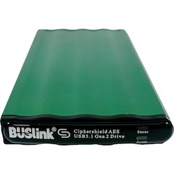 Buslink CipherShield DSE-2TSDG2C 2 TB Portable Solid State Drive - 2.5" External - SATA - TAA Compliant
