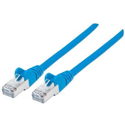 Network Patch Cable, Cat6A, 0.5m, Blue, Copper, S/FTP, LSOH / LSZH, PVC, RJ45, Gold Plated Contacts, Snagless, Booted, Lifetime Warranty, Polybag