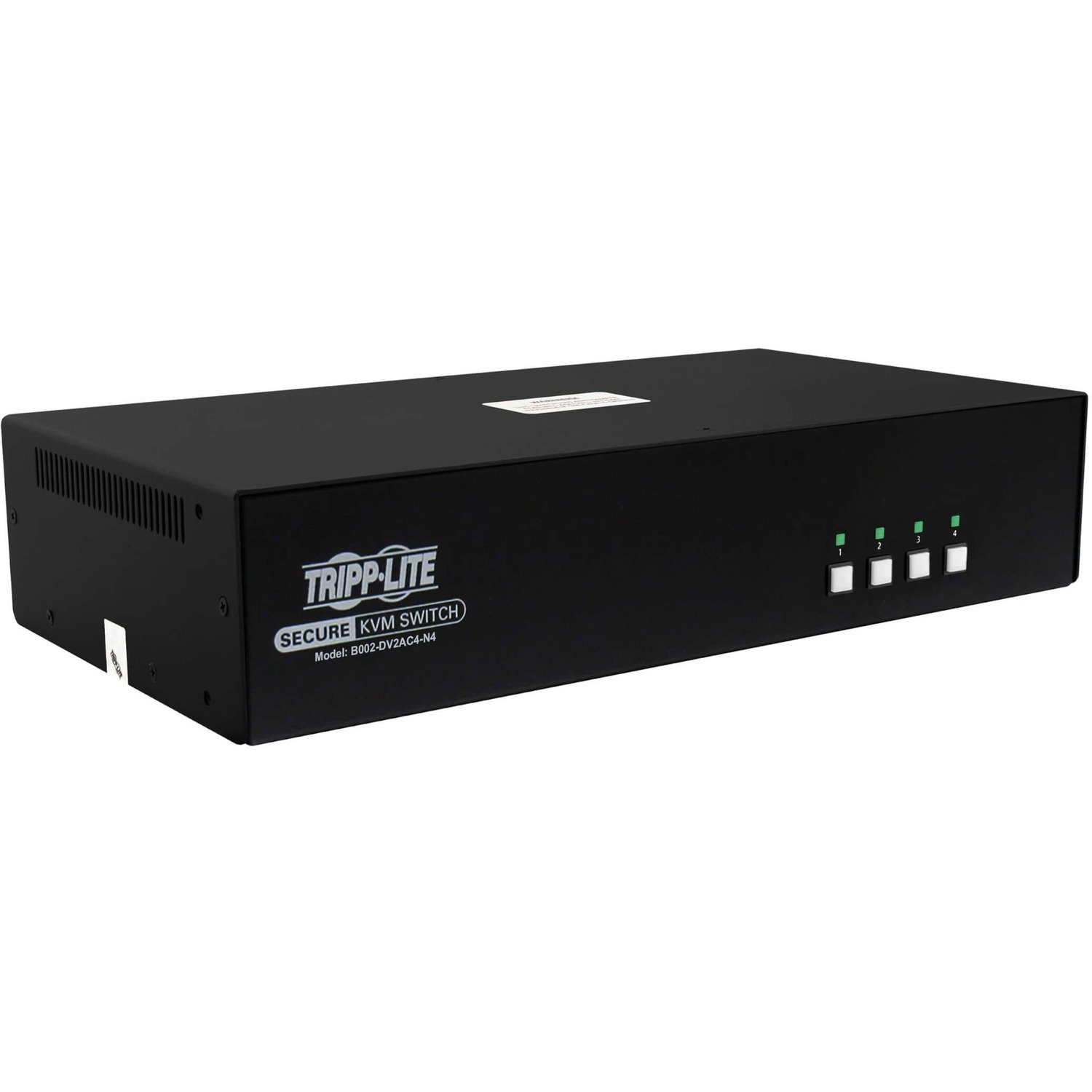 Tripp Lite by Eaton Secure KVM Switch, 4-Port, Dual Head, DVI to DVI, NIAP PP4.0, Audio, CAC, TAA
