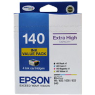 Epson DURABrite Ultra 140 Original Inkjet Ink Cartridge - Black, Cyan, Magenta, Yellow - 4 Pack