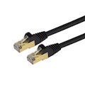 StarTech.com 10ft CAT6a Ethernet Cable - 10 Gigabit Category 6a Shielded Snagless 100W PoE Patch Cord - 10Gb Black UL Certified Wiring/TIA