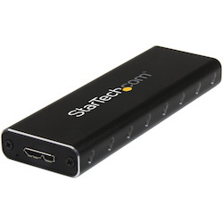 StarTech.com Drive Enclosure SATA/600, M.2 - USB 3.0 Micro-B Host Interface - UASP Support External - Black - TAA Compliant