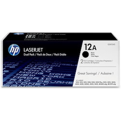 HP 12D Original Laser Toner Cartridge - Black - 2 / Box