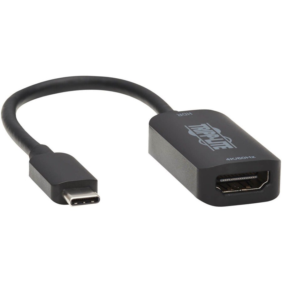 Eaton Tripp Lite Series USB-C to HDMI Active Adapter Cable (M/F), 4K 60 Hz, HDR, 4:4:4, DP 1.2 Alt Mode, HDCP 2.2, Black, 6 in. (15.2 cm)
