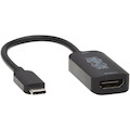 Tripp Lite by Eaton USB-C to HDMI Active Adapter Cable (M/F) 4K 60 Hz HDR 4:4:4 DP 1.2 Alt Mode HDCP 2.2 Black 6 in. (15.2 cm)