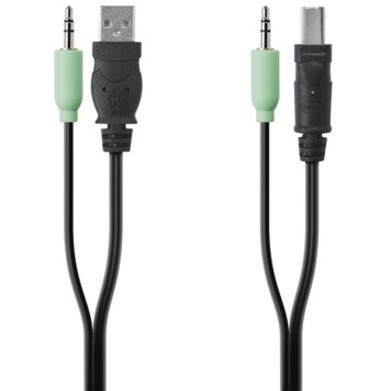 Belkin TAA USB/AUD SKVM CBL, USB A/B, 3.5mm AUDIO, 6'