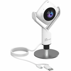 j5create JVCU360 Webcam - 2 Megapixel - 30 fps - White, Black - USB 2.0 Type A - 1 Pack(s)