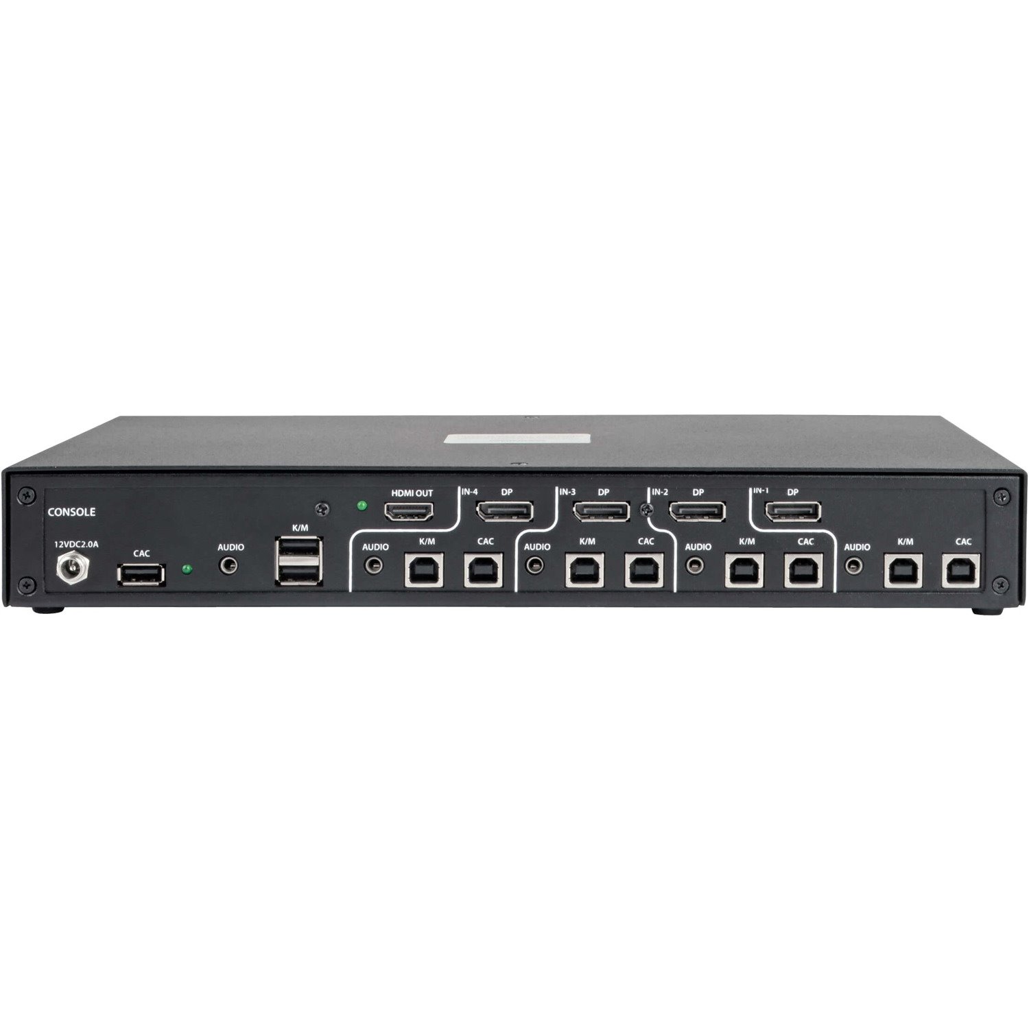 Tripp Lite by Eaton Secure KVM Switch, 4-Port, HDMI to DisplayPort, 4K, NIAP PP3.0 Certified, Audio, CAC, Single Monitor, TAA