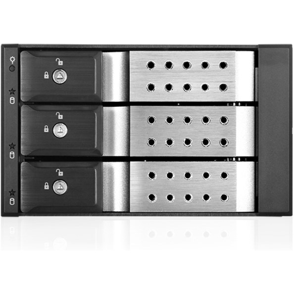 iStarUSA BPN-DE230HD Drive Enclosure for 5.25" - Serial ATA/600 Host Interface Internal - Black, Silver