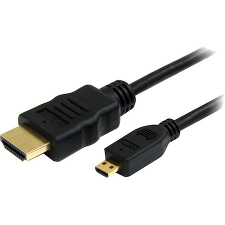 StarTech.com 6ft Micro HDMI to HDMI Cable with Ethernet, 4K High Speed Micro HDMI Type-D Device to HDMI Monitor Adapter/Converter Cord