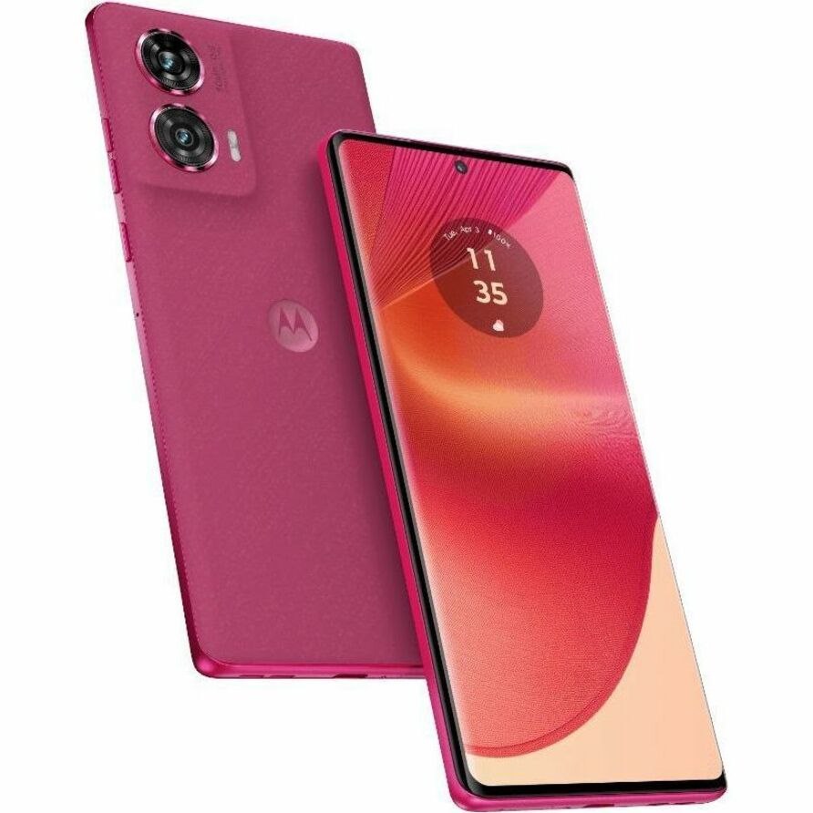Motorola Mobility Edge 50 Fusion 256 GB Smartphone - 6.7" P-OLED Full HD Plus 2400 x 1080 - Octa-core (Cortex A78Quad-core (4 Core) 2.40 GHz + Cortex A55 Quad-core (4 Core) 1.95 GHz - 12 GB RAM - Android 14 - 5G - Hot Pink