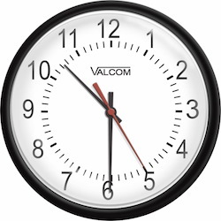 Valcom 16-Inch Analog Clock, Wireless, Battery