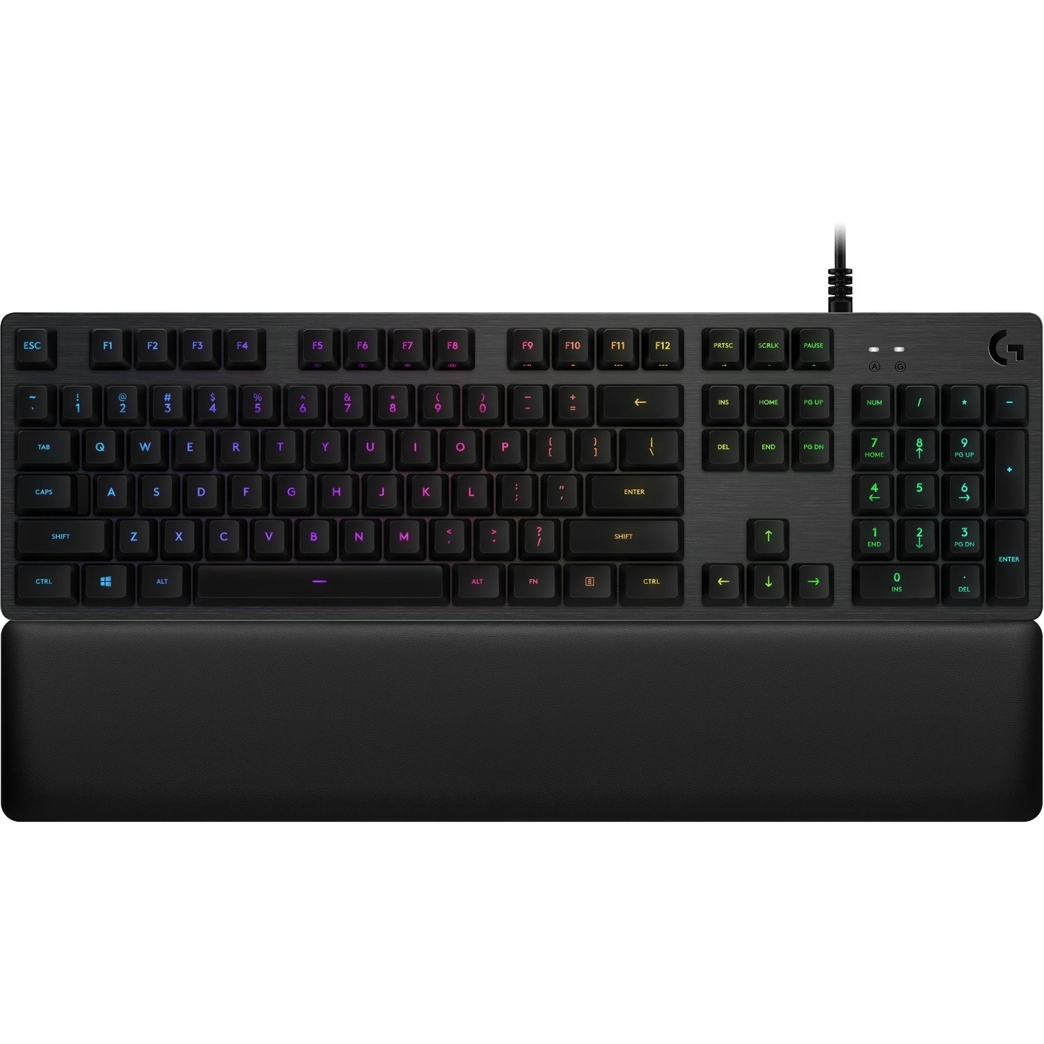 Logitech G513 Gaming Keyboard - Cable Connectivity - USB 2.0 Interface - English (UK) - QWERTY Layout - Carbon