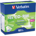 Verbatim CD-RW 700MB 4X-12X High Speed with Branded Surface - 10pk Slim Case