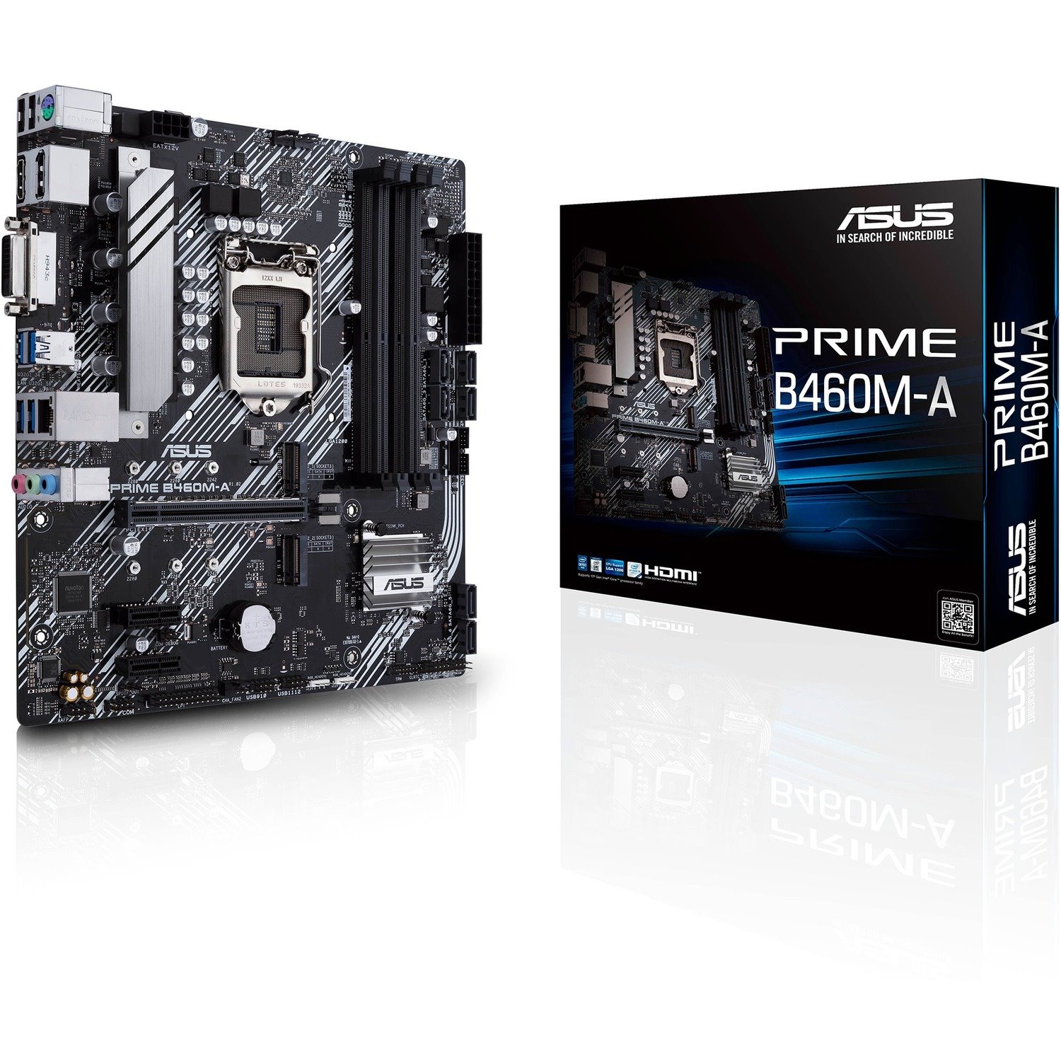 Asus Prime B460M-A Desktop Motherboard - Intel B460 Chipset - Socket LGA-1200 - Intel Optane Memory Ready - Micro ATX