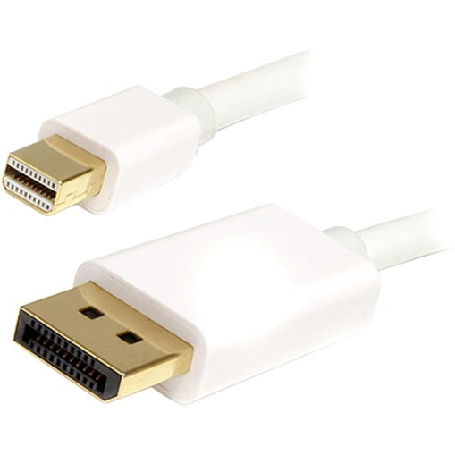 4XEM 6Ft 2M Mini DisplayPort Male To DisplayPort Male Adapter Cable With Gold plated connectors