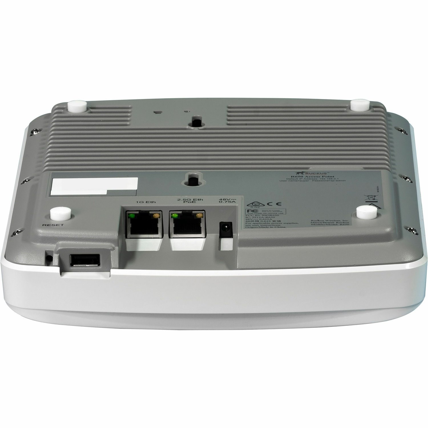 RUCKUS R650 Dual Band IEEE 802.11 a/b/g/n/ac/ax 2.90 Gbit/s Wireless Access Point - Indoor