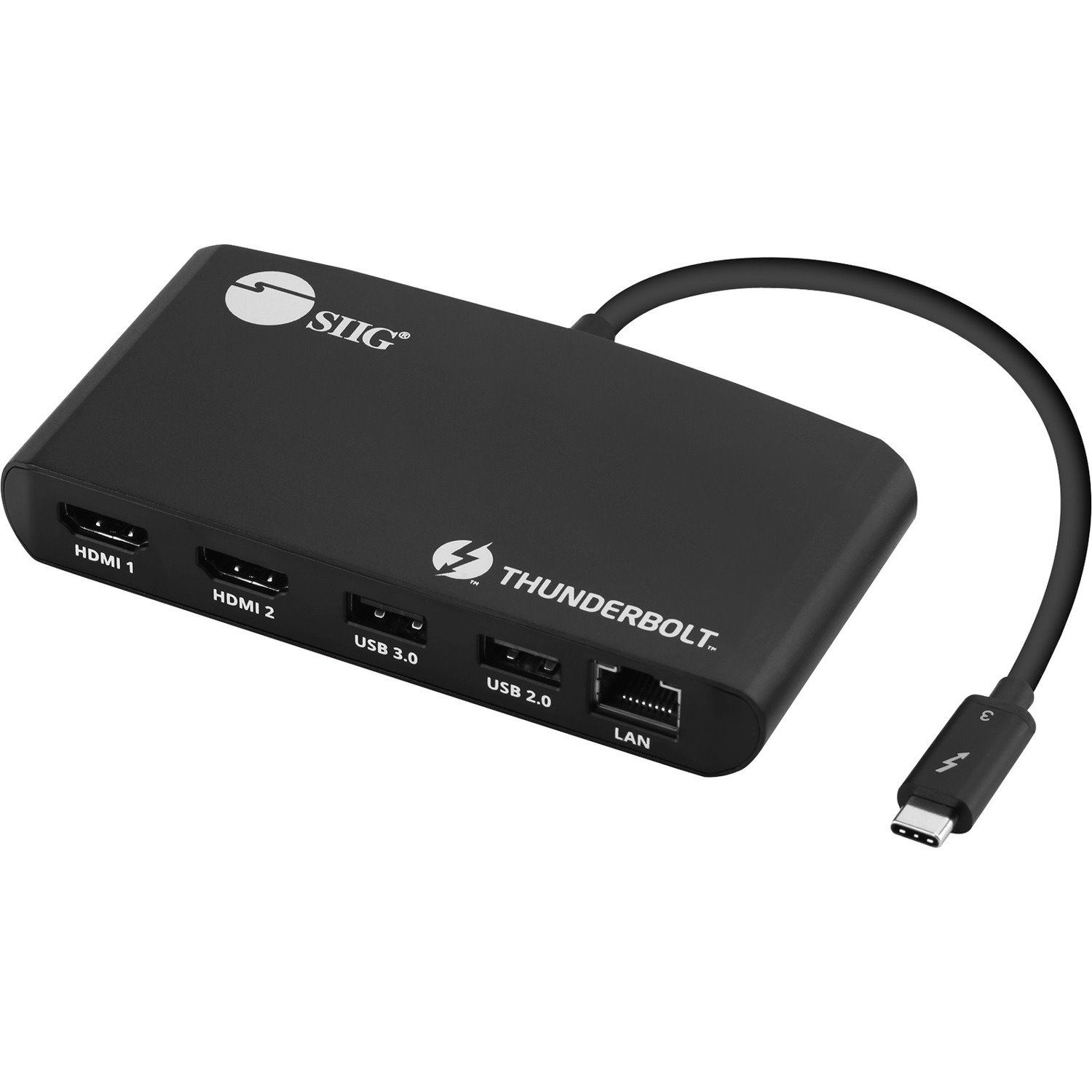 SIIG Thunderbolt 3 to Dual HDMI Video Hub LAN Dock