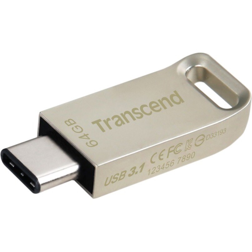 Transcend JetFlash 850 64 GB USB 3.1 Flash Drive - Silver