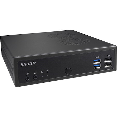 Shuttle XPC slim DH02U3 Barebone System - Slim PC - Intel Core i3 7th Gen i3-7100U 2.40 GHz