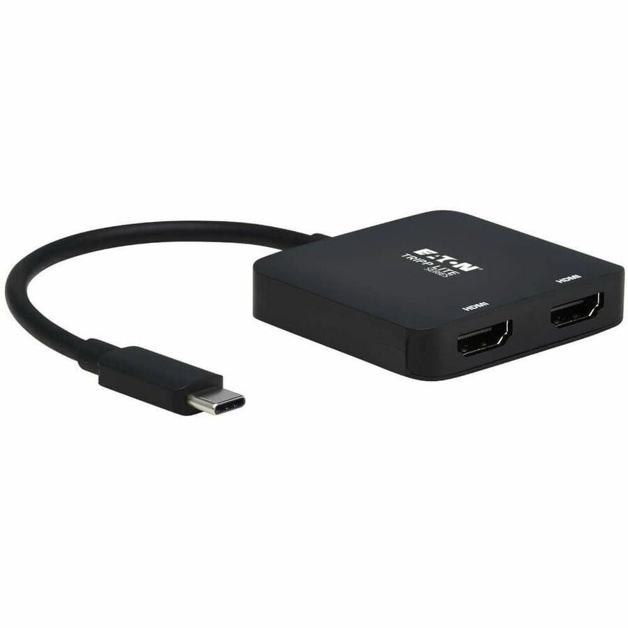 Eaton Tripp Lite Series USB-C Adapter, Dual Display - 4K 60 Hz HDMI, HDR, 4:4:4, HDCP 2.2, DP 1.4 Alt Mode, Black