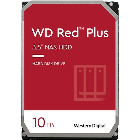 WD Red Plus WD101EFAX 10 TB Hard Drive - 3.5" Internal - SATA (SATA/600) - Conventional Magnetic Recording (CMR) Method