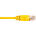 Black Box CAT5e Value Line Patch Cable, Stranded, Yellow, 7-Ft. (2.1-m), 10-Pack