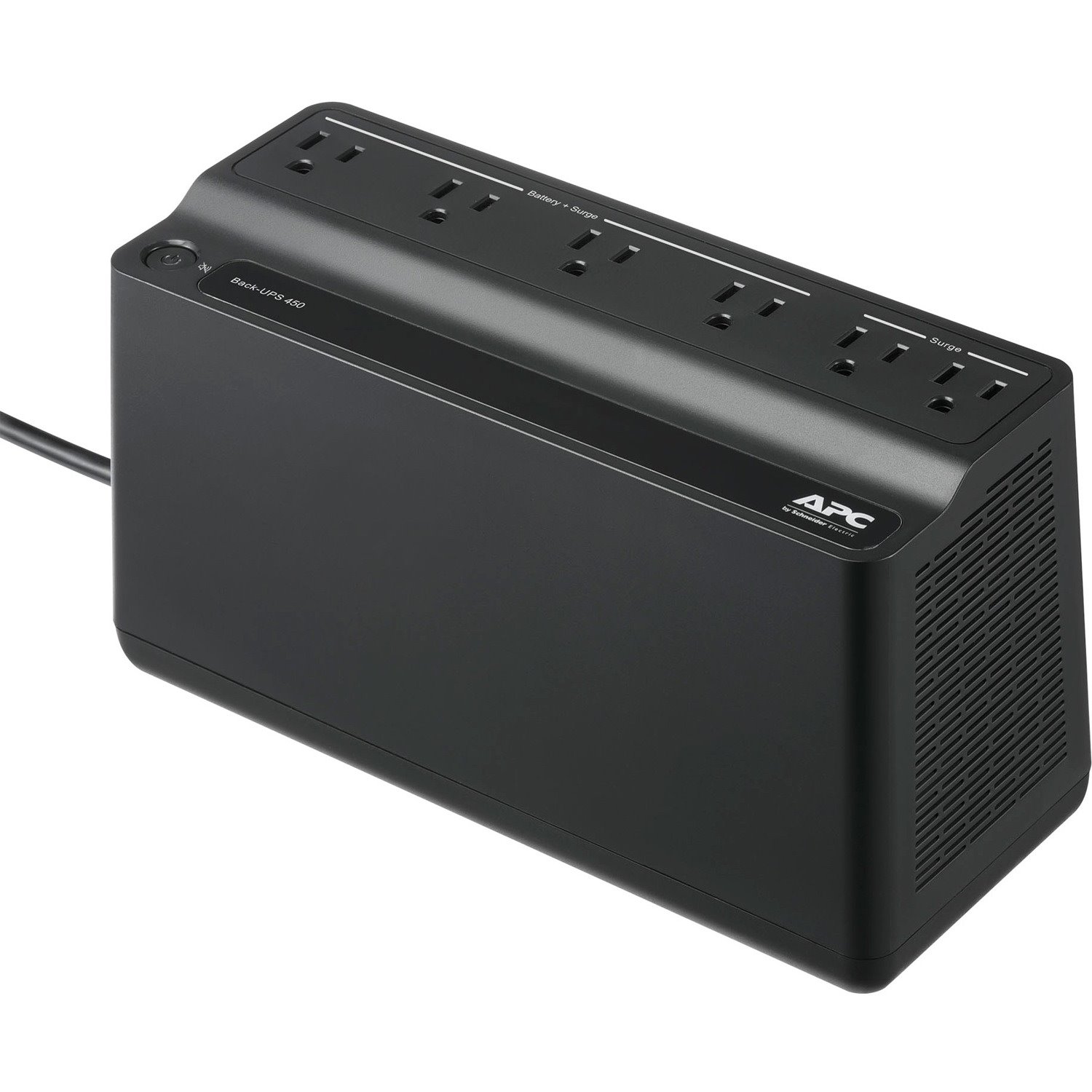 APC by Schneider Electric Back-UPS, 6 Outlets, 450VA, 120V, Retail