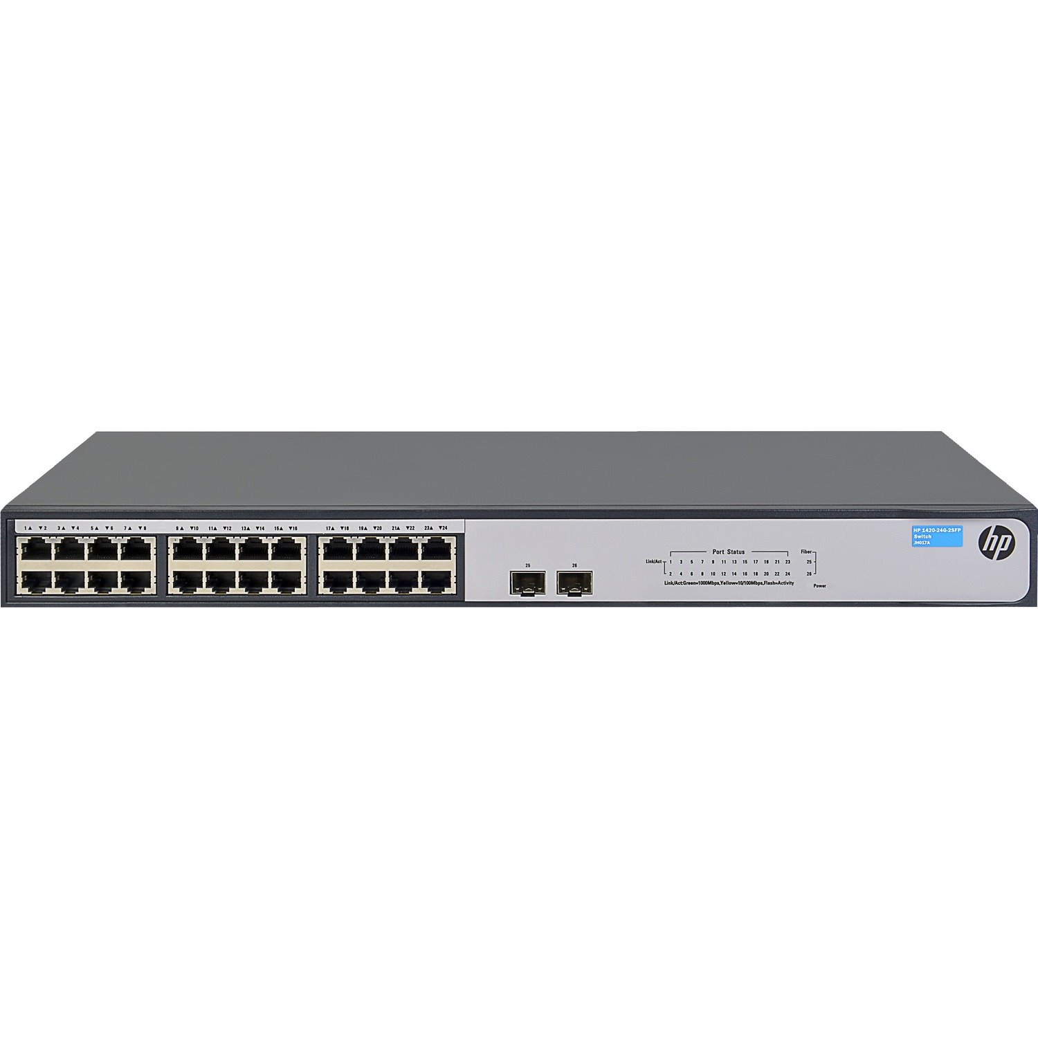 HPE 1420 1420-24G-2SFP 24 Ports Ethernet Switch - Gigabit Ethernet - 10/100/1000Base-T, 1000Base-X