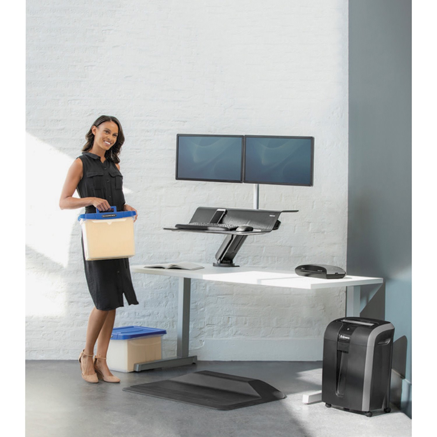 Fellowes Lotus Clamp Mount for Workstation - Black