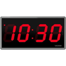 Valcom Digital Clock, 4-Inch, 4-Digits, Wired, 24Vdc