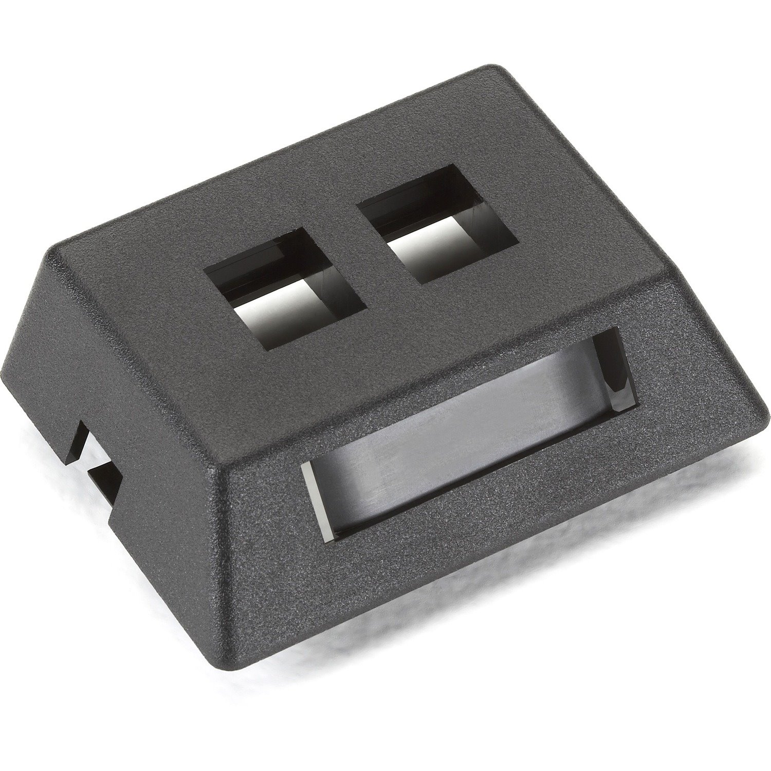 Black Box GigaStation2 Modular Furniture Wallplate - 2-Port, Black