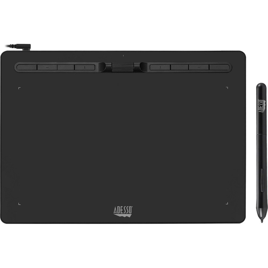 Adesso CyberTablet K12 Graphics Tablet - 5080 lpi - Cable - Black