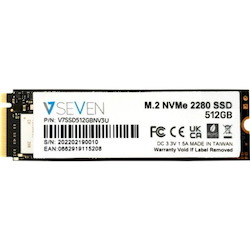 V7 V7SSD512GBNV3U 512 GB Solid State Drive - M.2 Internal - PCI Express NVMe (PCI Express NVMe 3.0 x4) - TAA Compliant