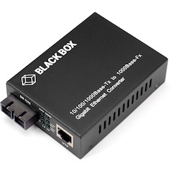 Black Box Pure Networking Gigabit Ethernet (1000-Mbps) Media Converter