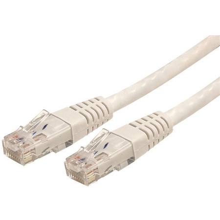 StarTech.com 1ft CAT6 Ethernet Cable - White Molded Gigabit - 100W PoE UTP 650MHz - Category 6 Patch Cord UL Certified Wiring/TIA