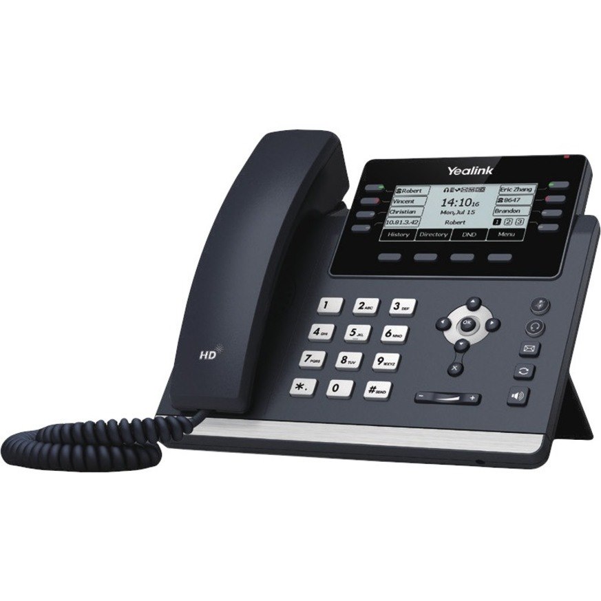 Yealink SIP-T43U IP Phone - Corded - Corded - Wall Mountable, Desktop - Classic Gray