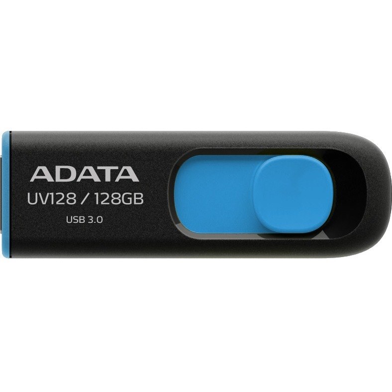 Adata UV128 128 GB USB 3.2 (Gen 1) Flash Drive - Black, Blue