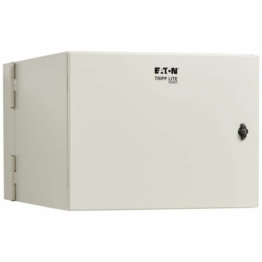 Eaton Tripp Lite Series SmartRack Industrial Enclosure with Lock - NEMA 4, Wall Mount, Metal Construction, Hinged Back, 32 in. Depth, 9U, Gray