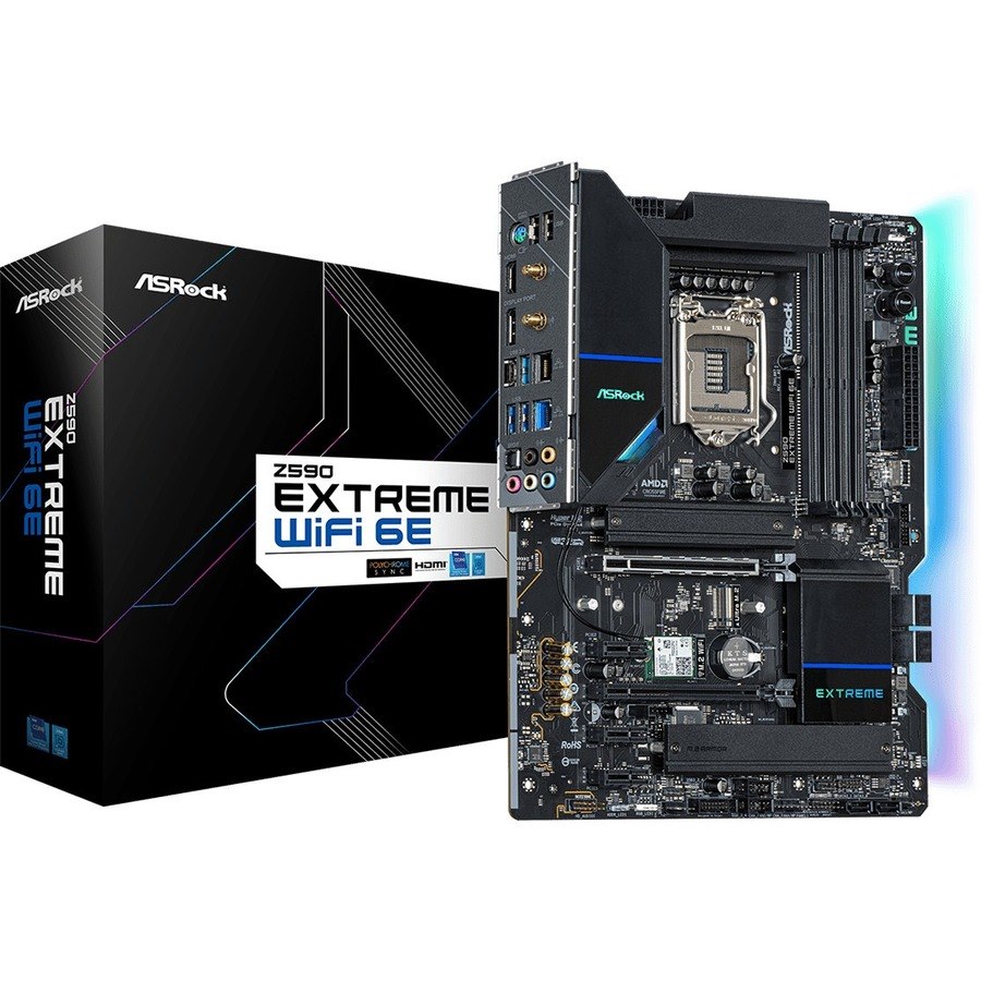 ASRock Z590 Extreme WiFi 6E Desktop Motherboard - Intel Z590 Chipset - Socket LGA-1200 - Intel Optane Memory Ready - ATX