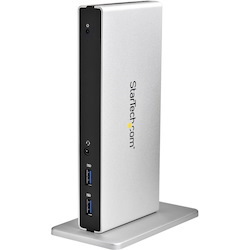 StarTech.com Dual-Monitor USB 3.0 Docking Station - DVI Outputs - Mac & Windows - DVI to VGA & DVI to HDMI Adapters Included - USB3SDOCKDD