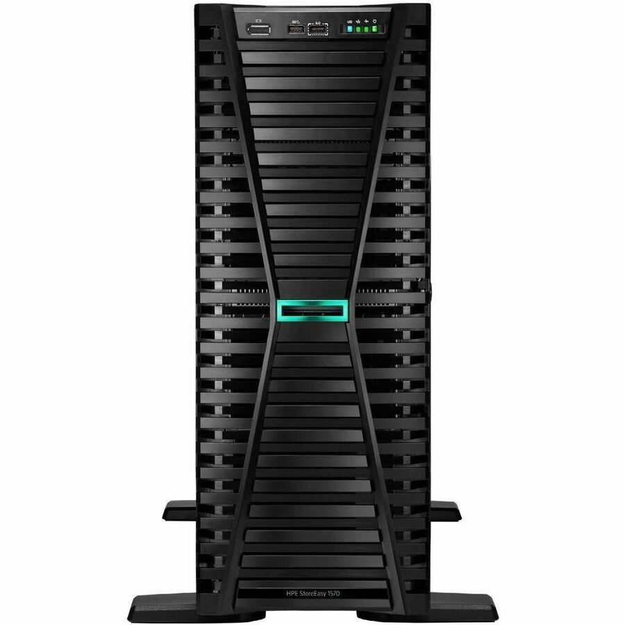 HPE StoreEasy 1570 4 x Total Bays SAN/NAS Storage System - 32 TB HDD - 4 x 8TB - Intel Xeon Bronze 3408U Octa-core (8 Core) 1.80 GHz - 16 GB RAM - DDR5 SDRAM - 4.5U Tower