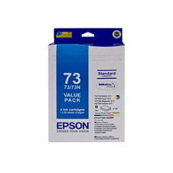Epson No. 73N Original Inkjet Ink Cartridge - Black, Cyan, Magenta, Yellow - 5 / Box
