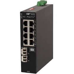 Omnitron Systems RuggedNet Unmanaged Ruggedized Industrial Gigabit, MM SC, RJ-45, Ethernet Fiber Switch