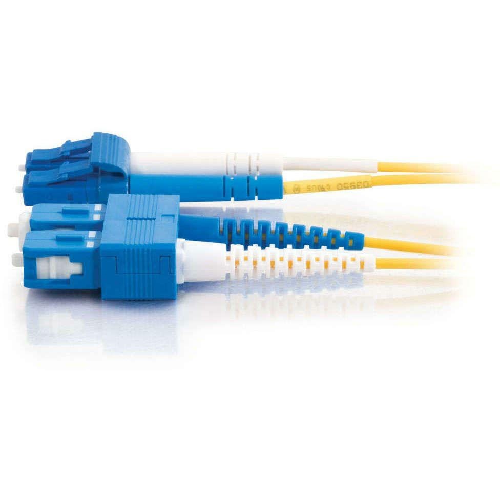 C2G-20m LC-SC 9/125 OS1 Duplex Singlemode Fiber Optic Cable (Plenum-Rated) - Yellow