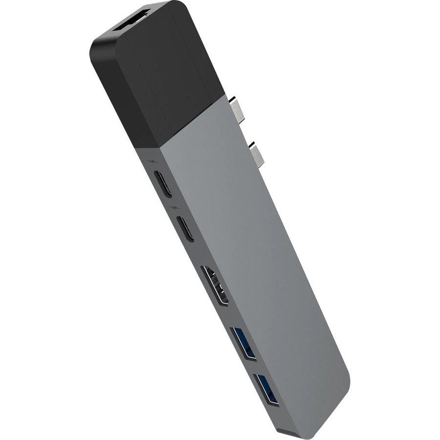 Hyper NET GN28N-GRAY USB Type C Docking Station for Notebook/Desktop PC - 100 W - Space Gray